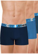 Thumbnail Lot de 3 boxers en coton bleus unis pourvus d'une taille élastiquée - Image 6