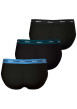 Thumbnail Lot de 3 slips en coton noirs unis pourvus d'une taille élastiquée - Image 2