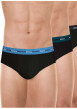 Thumbnail Lot de 3 slips en coton noirs unis pourvus d'une taille élastiquée - Image 6