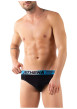 Thumbnail Lot de 3 slips en coton noirs unis avec le nom de la marque imprimé - Image 5