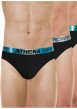 Thumbnail Lot de 3 slips en coton noirs unis avec le nom de la marque imprimé - Image 6