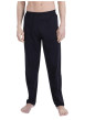 Thumbnail Pyjama long en coton bleu uni pourvu d'un col rond et d'une coupe droite - Image 3