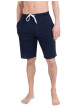 Thumbnail Pyjama court en coton bleu à rayures pourvu d'une coupe droite et d'un col rond - Image 3