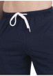 Thumbnail Pyjama court en coton bleu à rayures pourvu d'une coupe droite et d'un col rond - Image 6
