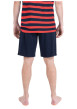 Thumbnail Pyjama court en coton marine à rayures pourvu d'une coupe droite - Image 4