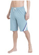 Thumbnail Pyjama court en coton bleu clair uni pourvu d'une coupe droite - Image 3