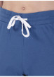 Thumbnail Pyjama long en coton bleu uni pourvu d'une poche plaquée sur le coeur - Image 6