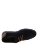 Thumbnail Derbies bleu marine à semelle plate avec des lacets ronds camel - Image 4