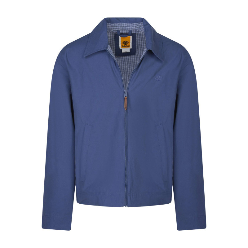 Timberland - Blouson Manches Longues Bleu Indigo Uni Avec Une Coupe Droite Et Un Col à Revers - Bleu Foncé