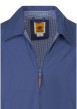 Thumbnail Blouson manches longues bleu indigo uni avec une coupe droite et un col à revers - Image 3