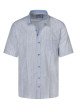 Thumbnail Chemise bleu clair à rayures avec une coupe droite et des manches courtes
