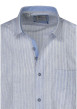 Thumbnail Chemise bleu clair à rayures avec une coupe droite et des manches courtes - Image 3