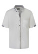 Thumbnail Chemise écrue unie avec une coupe droite et un col américain