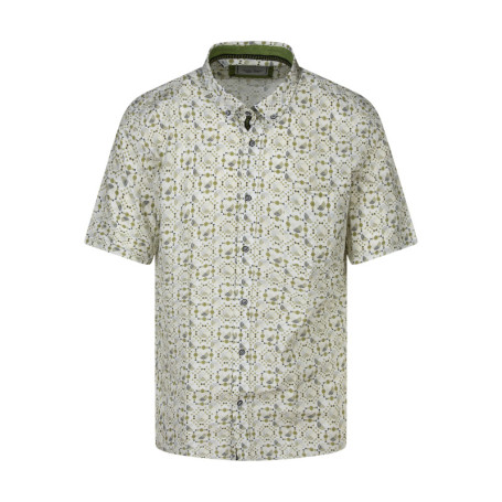 Chemise kaki à motifs avec une coupe droite et...