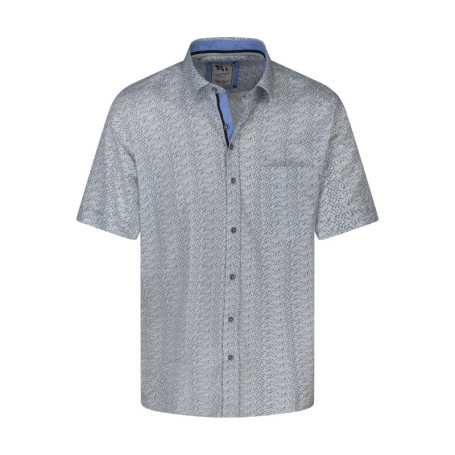 Chemise bleue à motifs avec une coupe droite et...