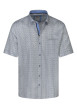 Thumbnail Chemise bleue à motifs avec une coupe droite et des manches courtes