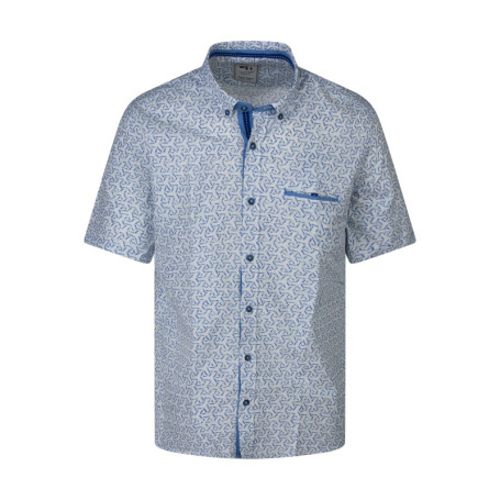 Chemise blanche à motifs avec une coupe droite...