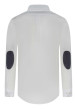 Thumbnail Chemise en coton blanche unie avec une coupe droite et un col américain - Image 2