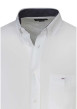 Thumbnail Chemise en coton blanche unie avec une coupe droite et un col américain - Image 3