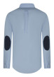 Thumbnail Chemise en coton bleu clair uni avec une coupe droite et un col américain - Image 2