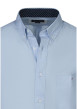 Thumbnail Chemise en coton bleu clair uni avec une coupe droite et un col américain - Image 3