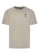Thumbnail T-shirt en coton écru à coupe droite pourvu de manches courtes