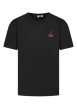 Thumbnail T-shirt en coton noir à coupe droite pourvu de manches courtes