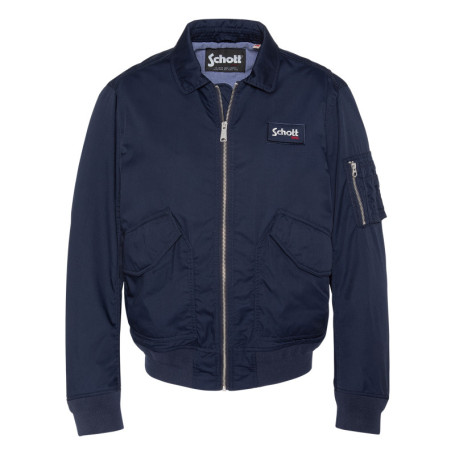 Blouson marine à coupe droite pourvu d'une...