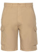 Thumbnail Short cargo en coton beige à coupe droite pourvu de multiples poches