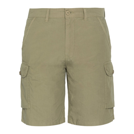 Short cargo en coton kaki à coupe droite pourvu...