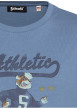 Thumbnail T-shirt en coton bleu à coupe droite pourvu d'un col rond et de manches courtes - Image 3