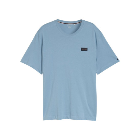 T-shirt en coton bleu uni pourvu d'une coupe...