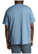 Thumbnail T-shirt en coton bleu uni pourvu d'une coupe droite et d'un col rond - Image 4