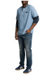 Thumbnail T-shirt en coton bleu uni pourvu d'une coupe droite et d'un col rond - Image 5