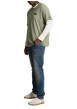 Thumbnail T-shirt en coton kaki uni pourvu d'une coupe droite et d'un col rond - Image 5