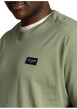 Thumbnail T-shirt en coton kaki uni pourvu d'une coupe droite et d'un col rond - Image 6