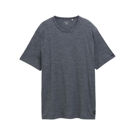 T-shirt en coton marine uni pourvu d'un col...
