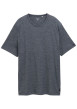Thumbnail T-shirt en coton marine uni pourvu d'un col rond et d'une coupe droite