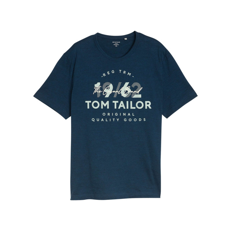 Tom Tailor + - T-shirt En Coton Marine Uni Pourvu D'un Col Rond Et De Manches Courtes - Bleu Foncé Tom Tailor + - T-shirt En Coton Marine Uni Pourvu D'un Col Rond Et De Manches Courtes - Bleu Foncé