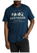 Thumbnail T-shirt en coton marine uni pourvu d'un col rond et de manches courtes - Image 3