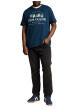 Thumbnail T-shirt en coton marine uni pourvu d'un col rond et de manches courtes - Image 5