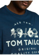 Thumbnail T-shirt en coton marine uni pourvu d'un col rond et de manches courtes - Image 6