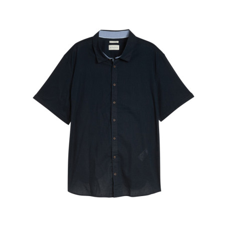 Chemise marine unie pourvue de manches courtes...