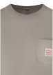 Thumbnail T-shirt en coton taupe uni avec une coupe droite et un col rond - Image 3