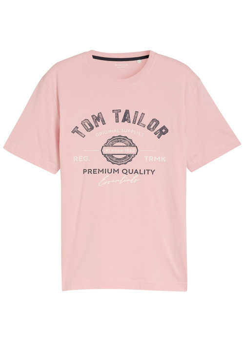 T-shirt en coton rose uni pourvu d'une coupe...