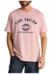Thumbnail T-shirt en coton rose uni pourvu d'une coupe droite et d'un col rond - Image 3