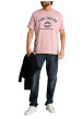 Thumbnail T-shirt en coton rose uni pourvu d'une coupe droite et d'un col rond - Image 5