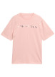 Thumbnail T-shirt en coton rose uni pourvu d'un col rond et d'une coupe droite