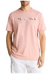 Thumbnail T-shirt en coton rose uni pourvu d'un col rond et d'une coupe droite - Image 3