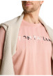 Thumbnail T-shirt en coton rose uni pourvu d'un col rond et d'une coupe droite - Image 6